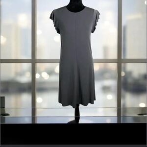 ⭐️🍄 5/$15 velvet by graham spencer dress gray flutter sleeve dress Size Small